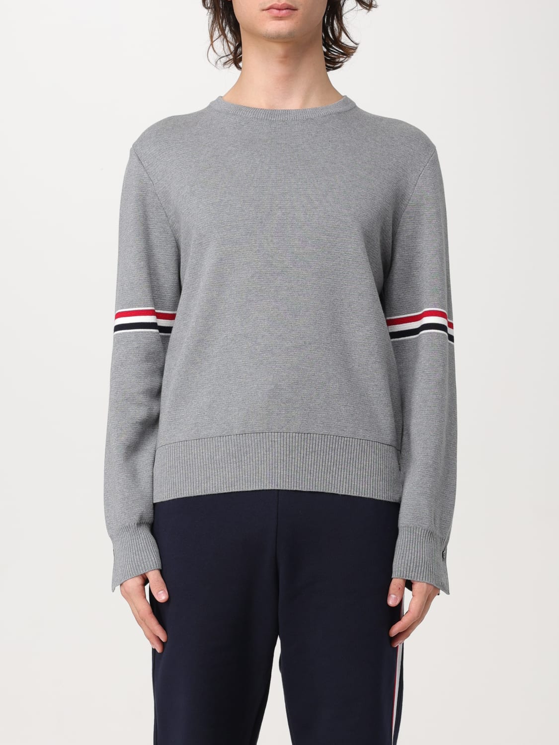 THOM BROWNE SWEATER: Sweater men Thom Browne, Grey - Img 1