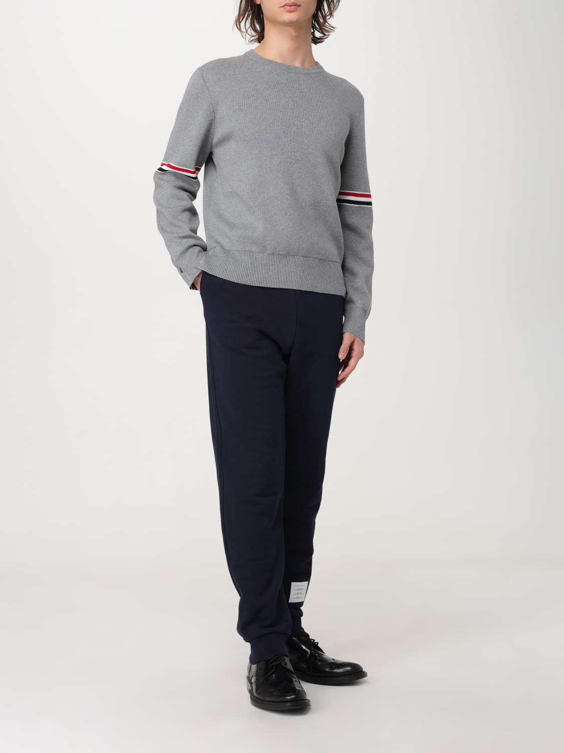 THOM BROWNE SWEATER: Sweater men Thom Browne, Grey - Img 2
