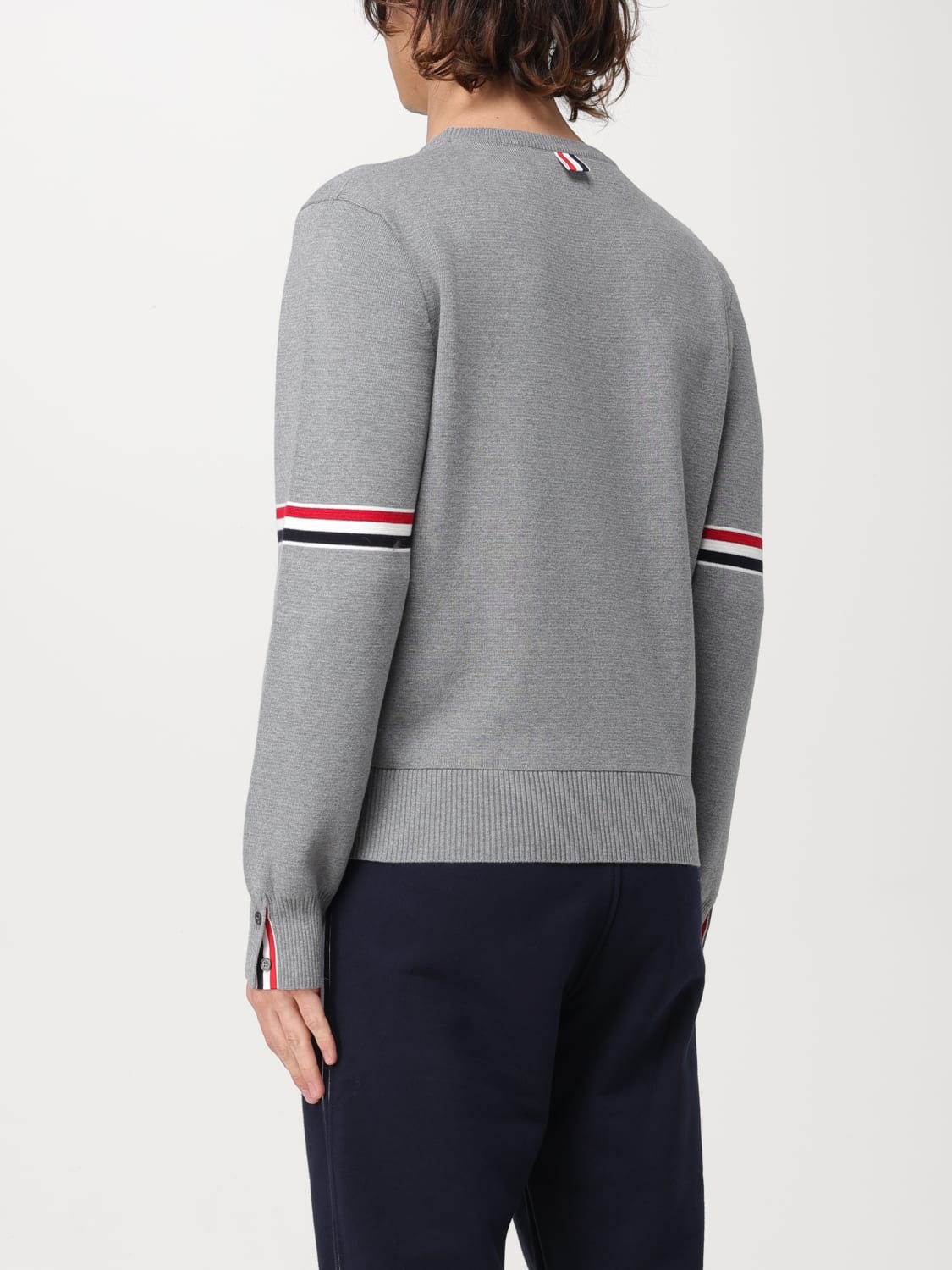 THOM BROWNE SWEATER: Sweater men Thom Browne, Grey - Img 3
