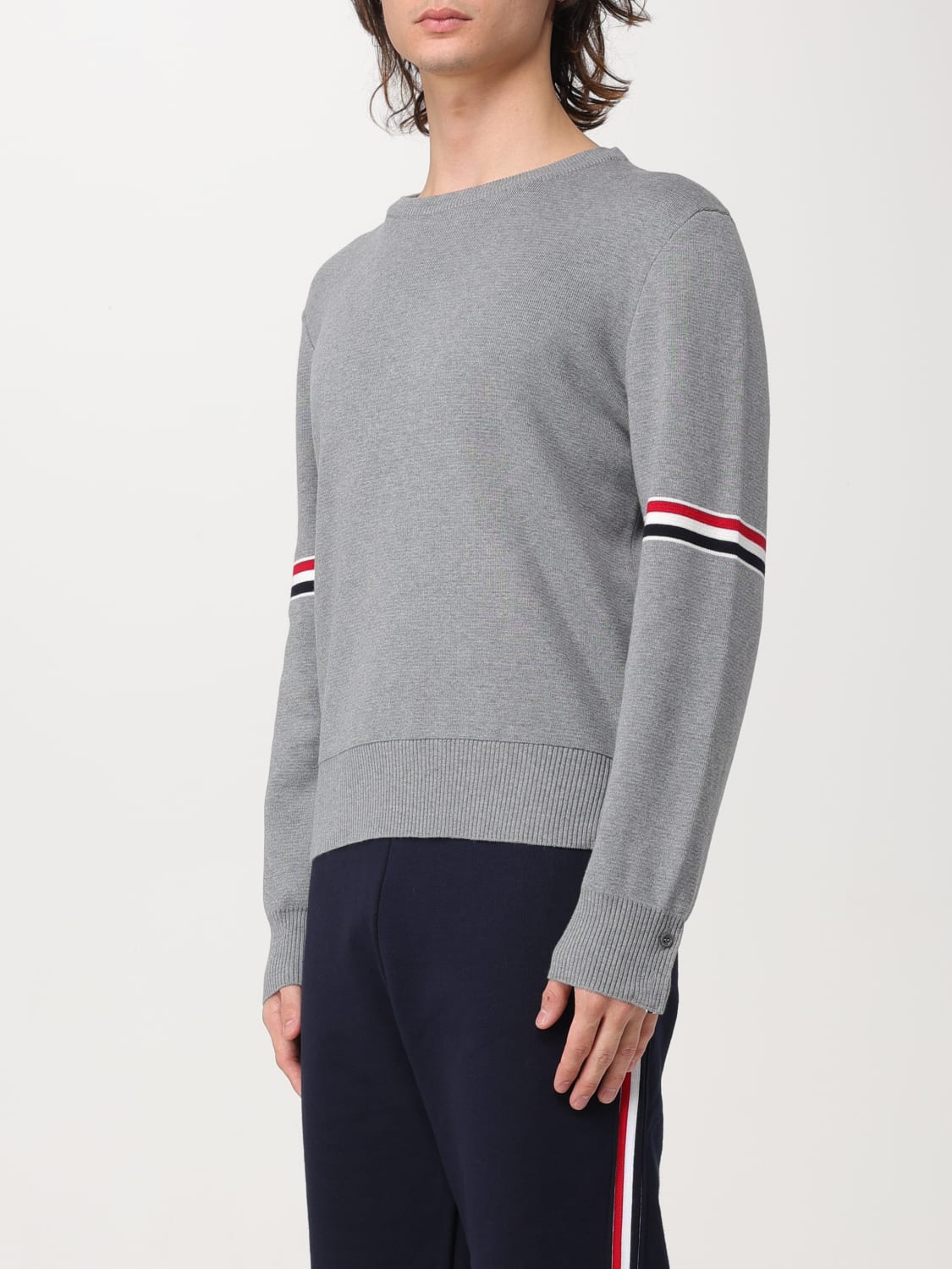 THOM BROWNE SWEATER: Sweater men Thom Browne, Grey - Img 4