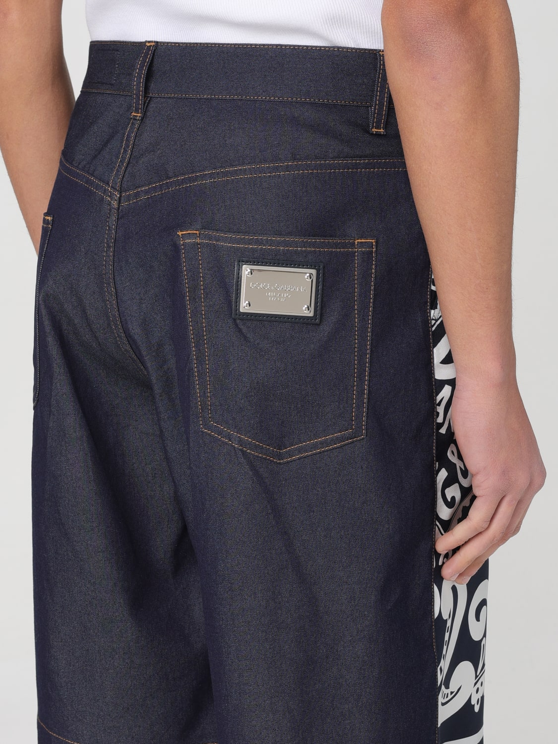 Old DOLCE&GABBANA　Baggy Shorts Old DOLCE&GABBANA Baggy Shorts Poplin jogging shorts with majolica