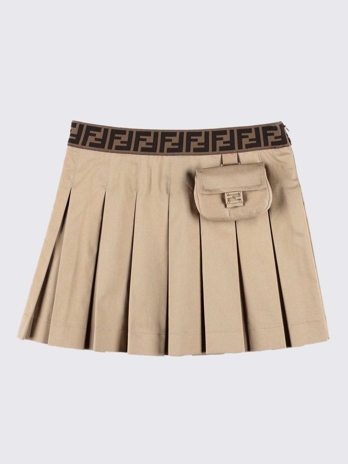 FENDI: Skirt kids Kids - Brown | Fendi skirt JFE124ADEH online at