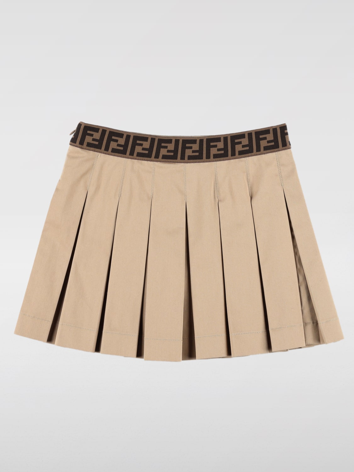 FENDI kids プリーツスカート ブラック FENDI: Skirt kids Kids - Brown | Fendi skirt JFE124ADEH online at