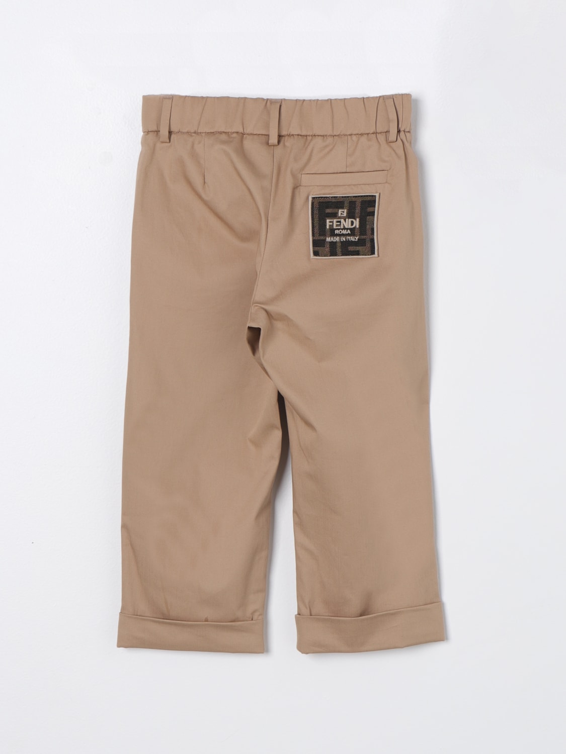 FENDI PANTS: Pants kids Fendi Kids, Brown - Img 2