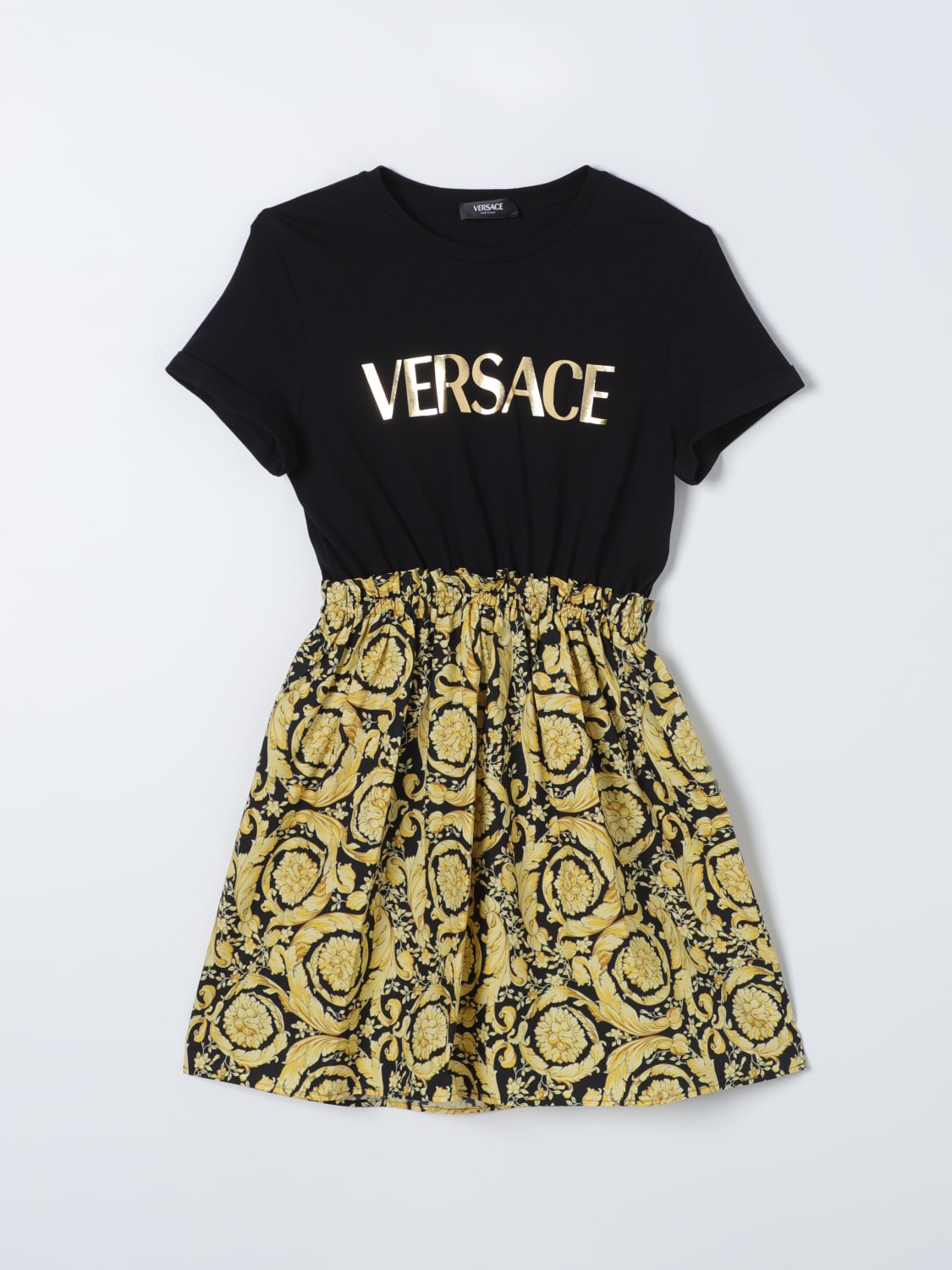 VERSACE 连衣裙: 连衣裙 儿童 Versace Young, 黑色 - Img 1