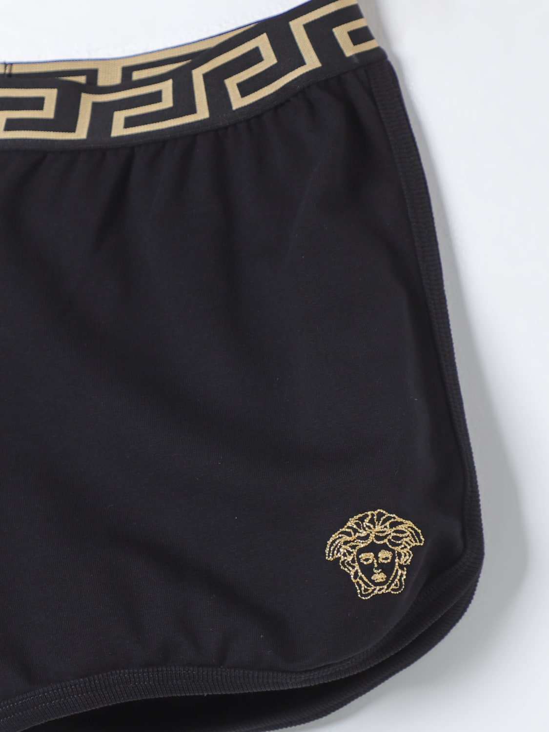 VERSACE SHORT: Versace Young girls shorts, Black - Img 3