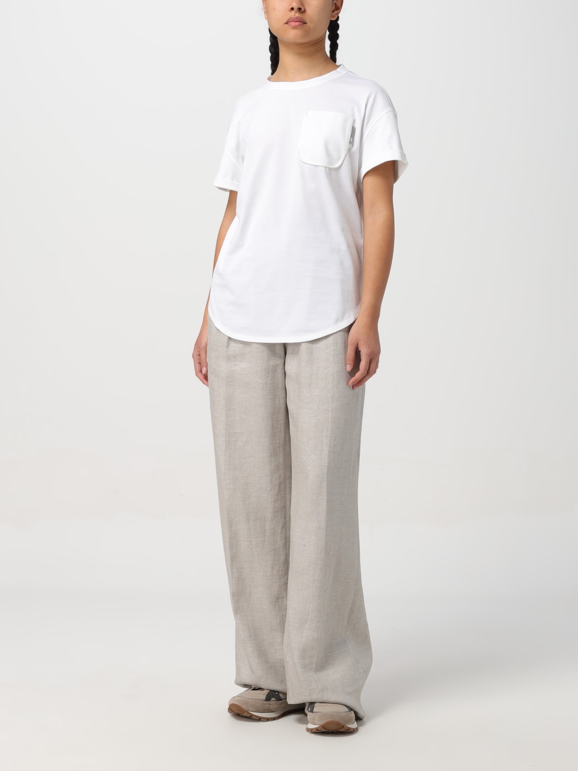 BRUNELLO CUCINELLI T-SHIRT: T-shirt woman Brunello Cucinelli, White - Img 2