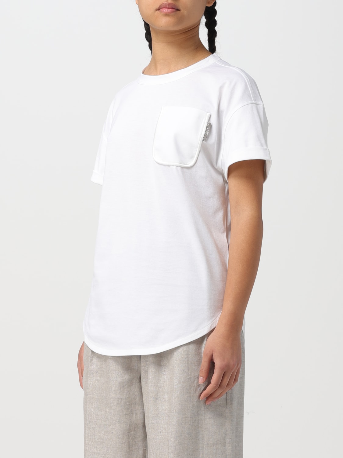 BRUNELLO CUCINELLI T-SHIRT: T-shirt woman Brunello Cucinelli, White - Img 4