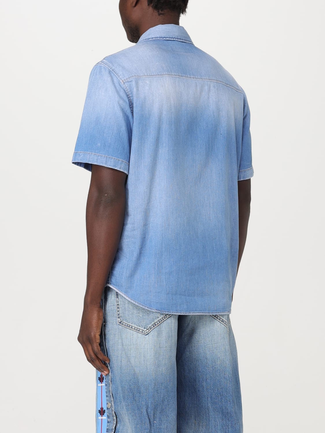 DSQUARED2 CAMICIA: Camicia Dsquared2 in denim di cotone, Blue - Img 2