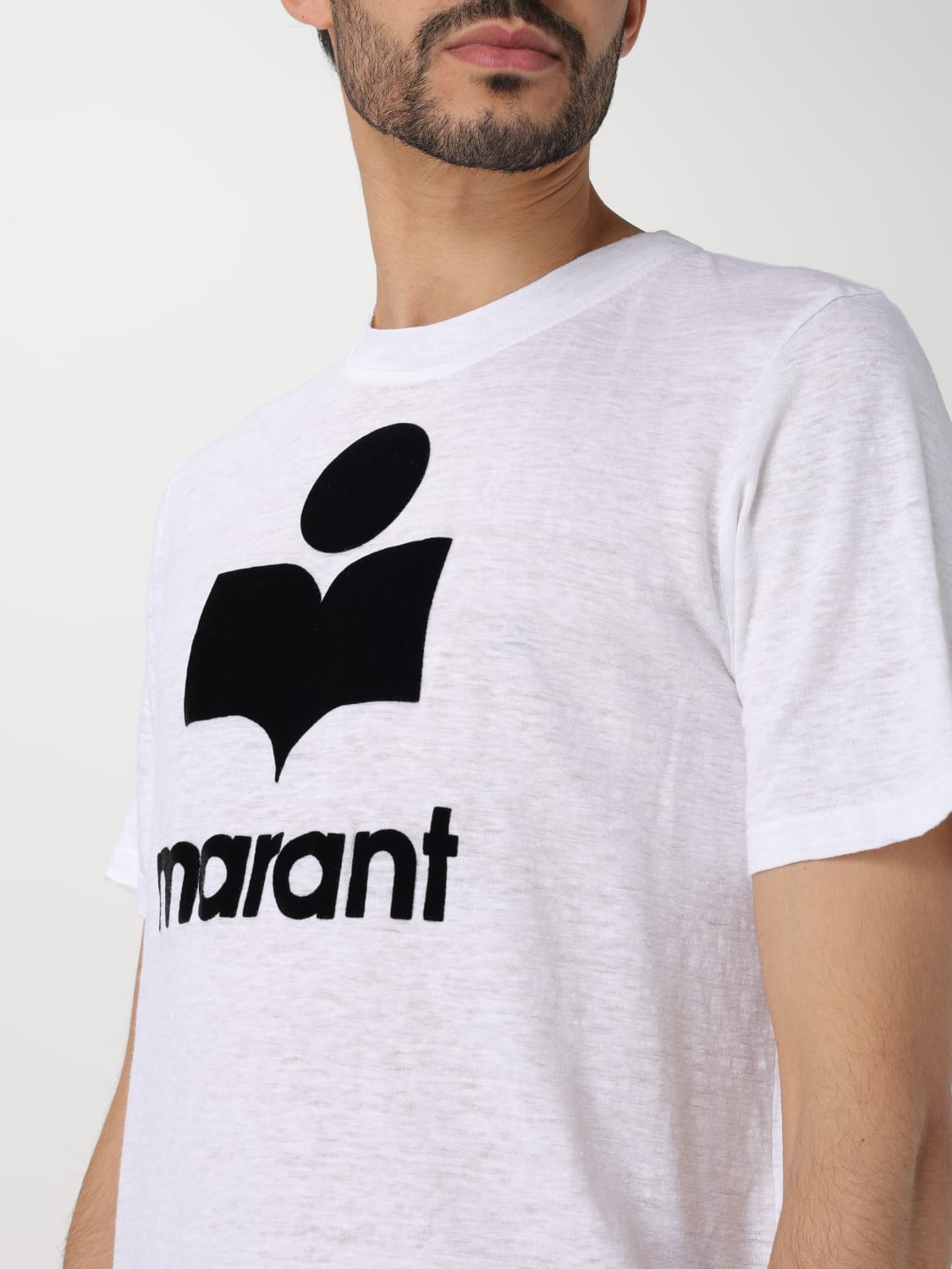 Tシャツ・カットソー ISABEL MARANT Men T-shirt White TS0045HAB1N22H 20WH Isabel Marant Outlet: T-shirt men - White | Isabel Marant t