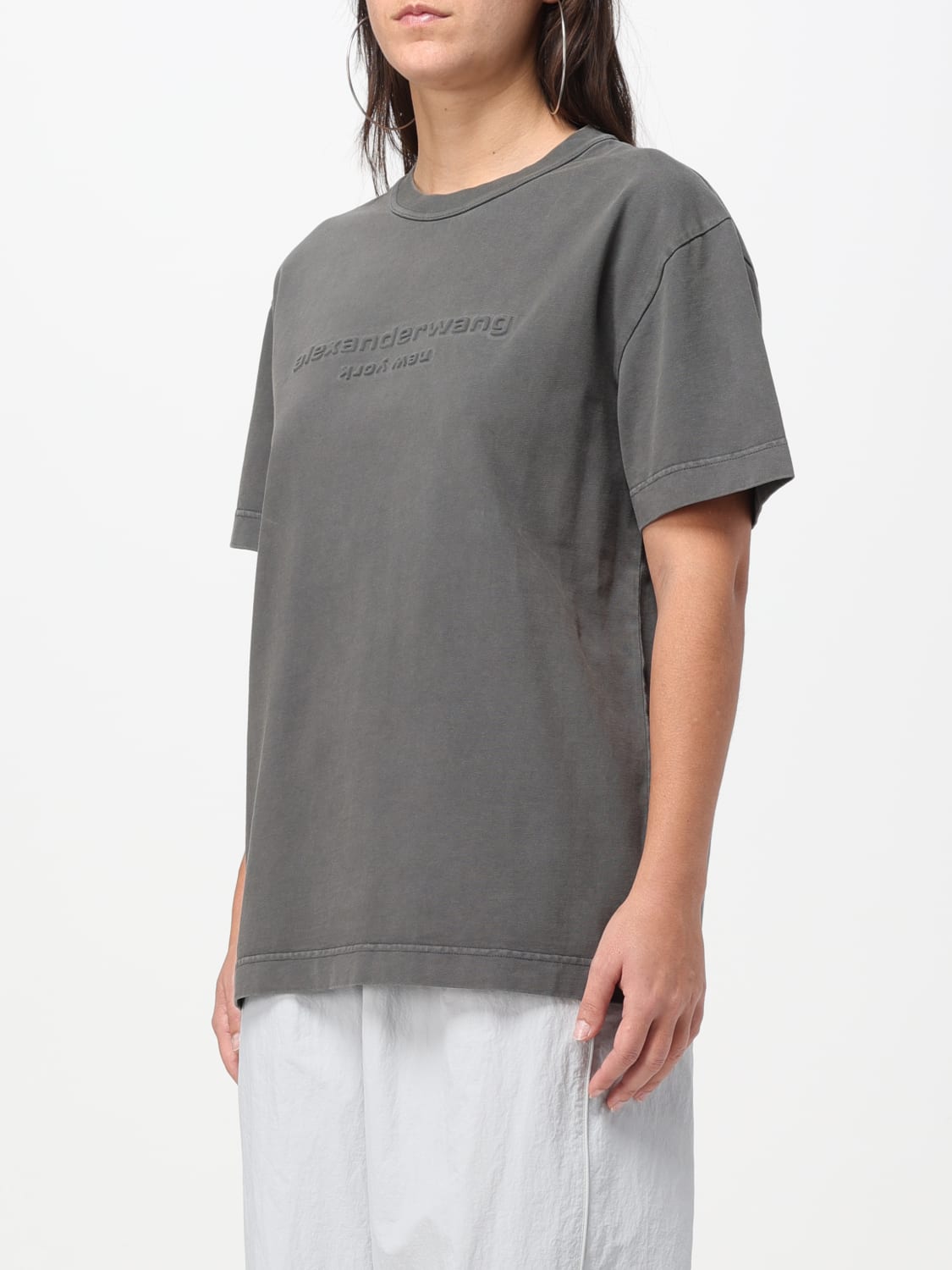 ALEXANDER WANG T-SHIRT: T-shirt femme Alexander Wang, Gris - Img 4