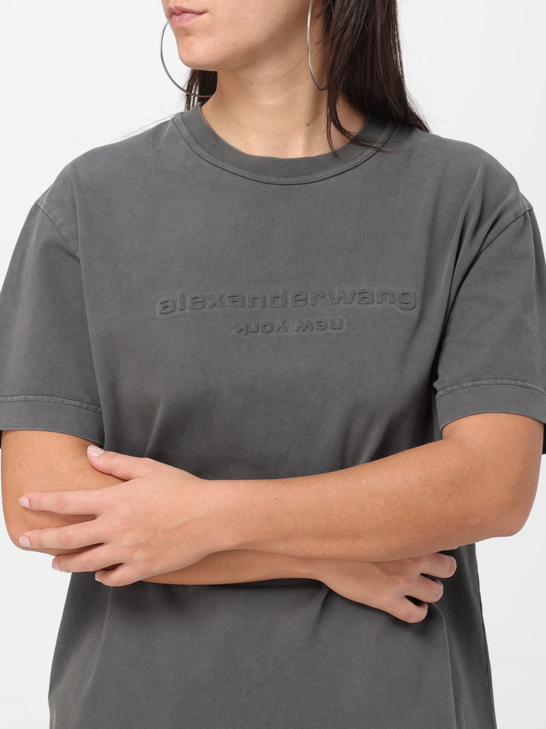 ALEXANDER WANG T-SHIRT: T-shirt femme Alexander Wang, Gris - Img 5