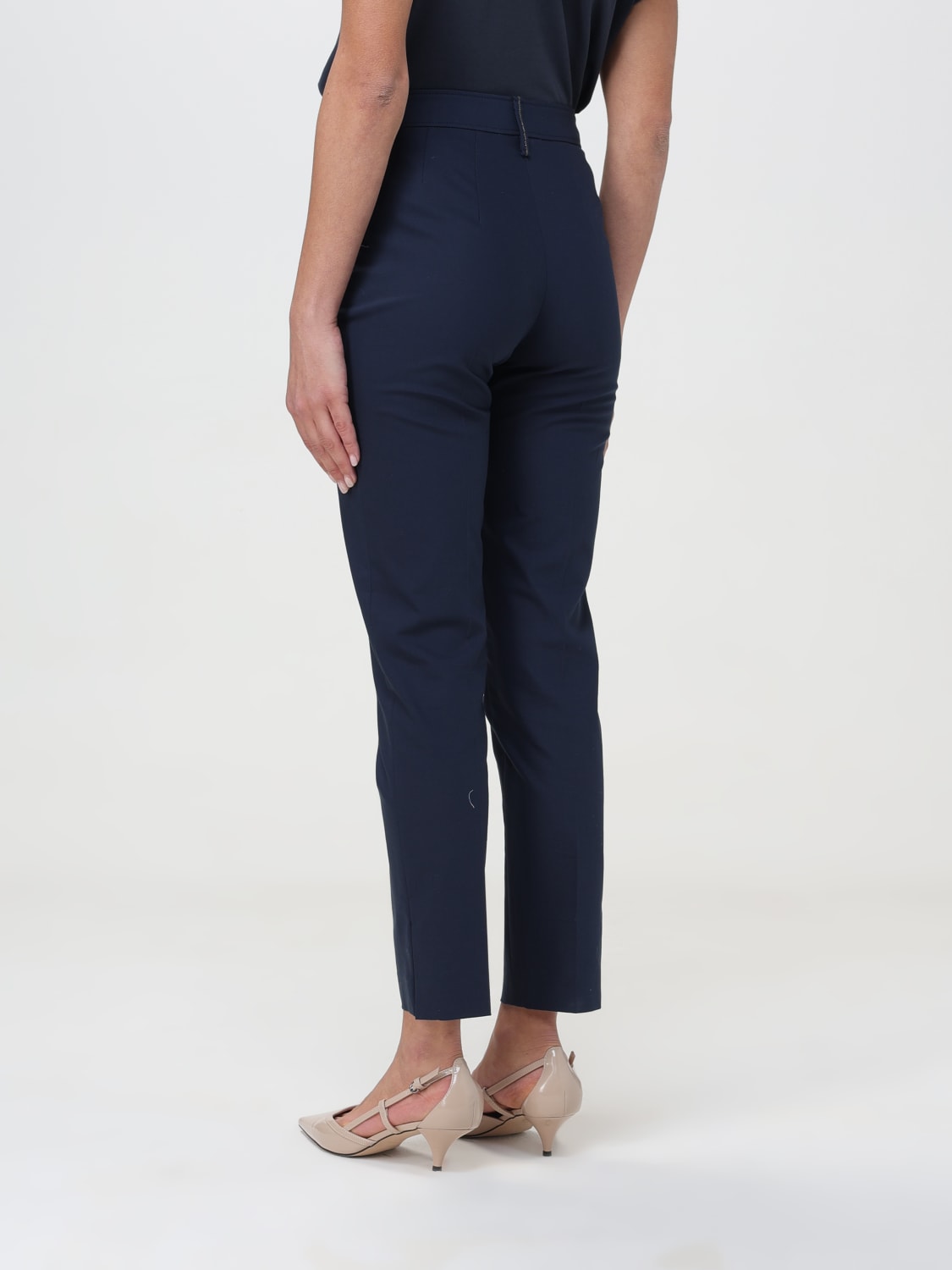 BRUNELLO CUCINELLI PANTALON: Pantalon femme Brunello Cucinelli, Bleu - Img 3