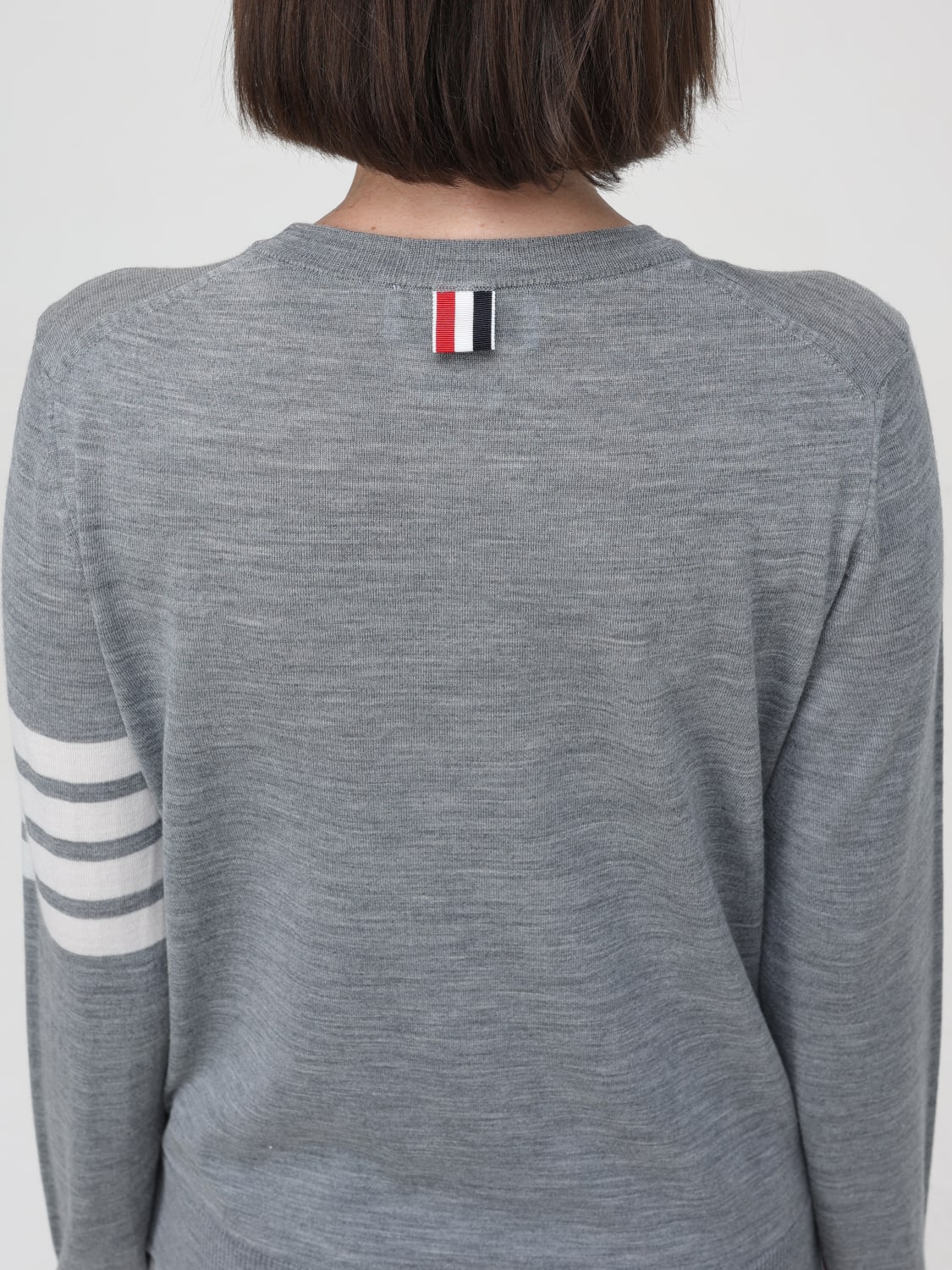 THOM BROWNE SWEATER: Sweater woman Thom Browne, Grey - Img 5