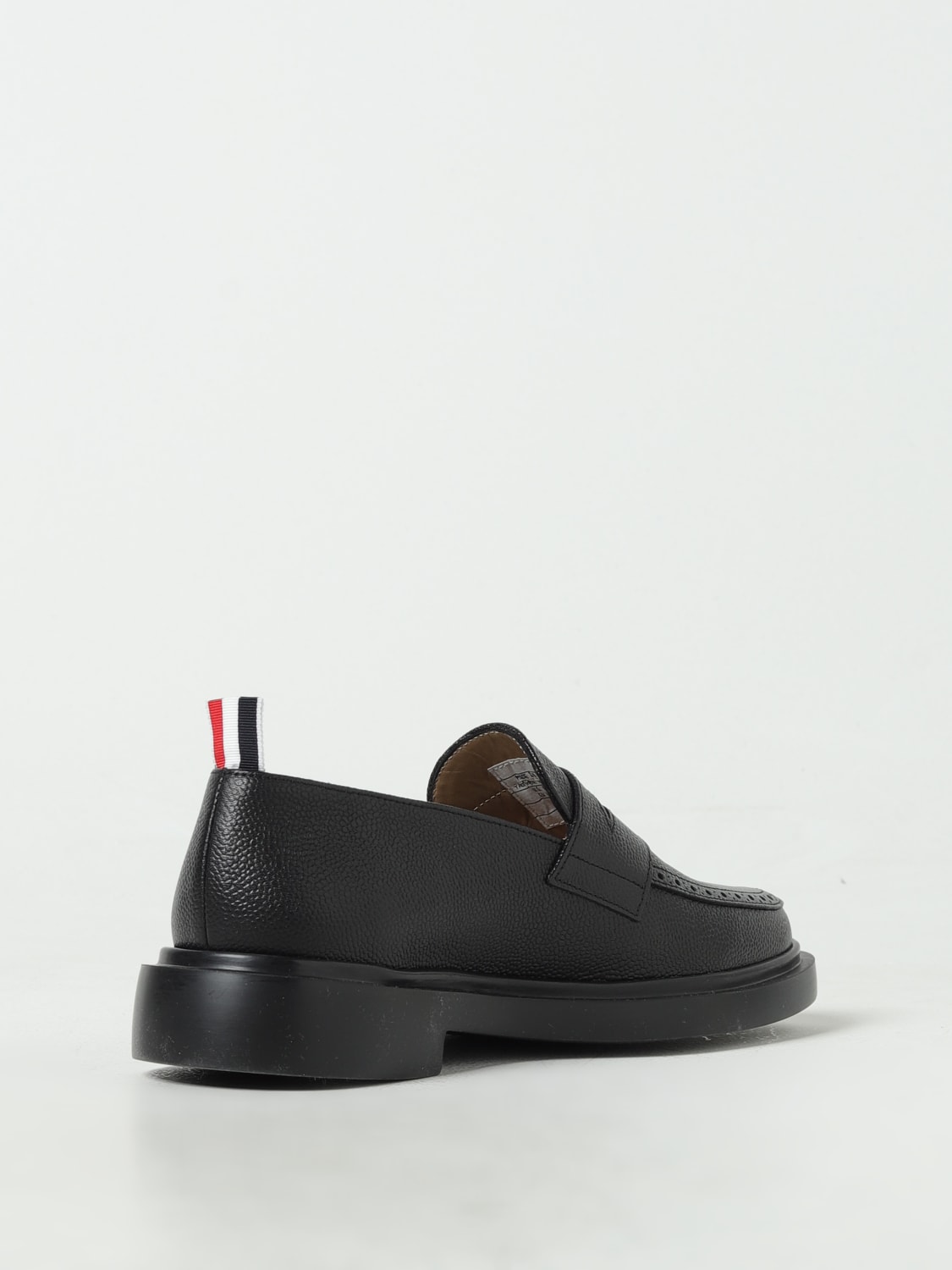 THOM BROWNE MOCASSINI: Mocassino Thom Browne in pelle a grana, Nero - Img 3