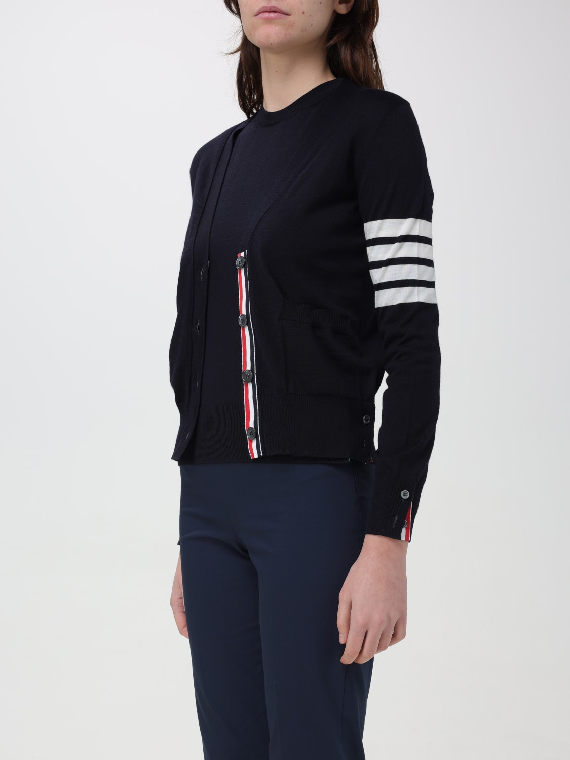 THOM BROWNE JERSEY: Cárdigan mujer Thom Browne, Azul Oscuro - Img 4