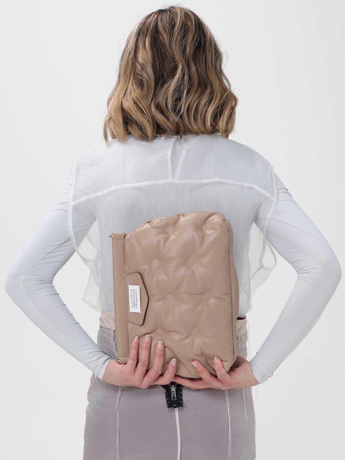 MAISON MARGIELA CROSSBODY BAGS: Shoulder bag woman Maison Margiela, Beige - Img 2