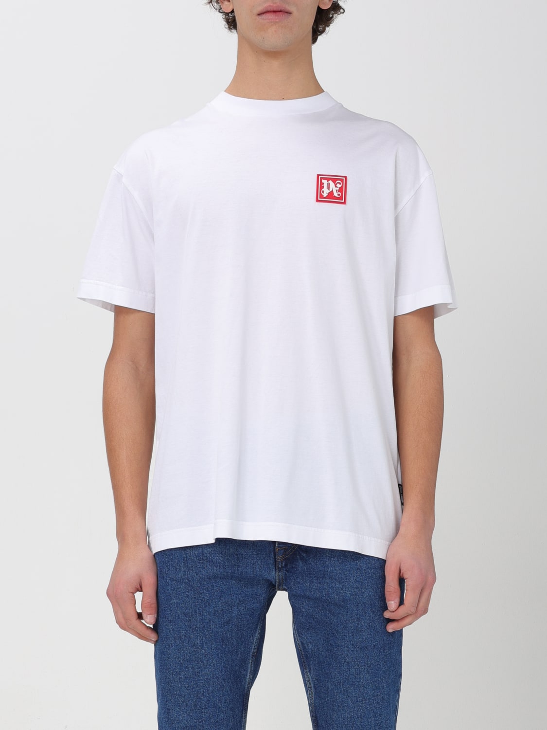 PALM ANGELS: T-shirt men - White | Palm Angels t-shirt PMAA001R24JER004 ...