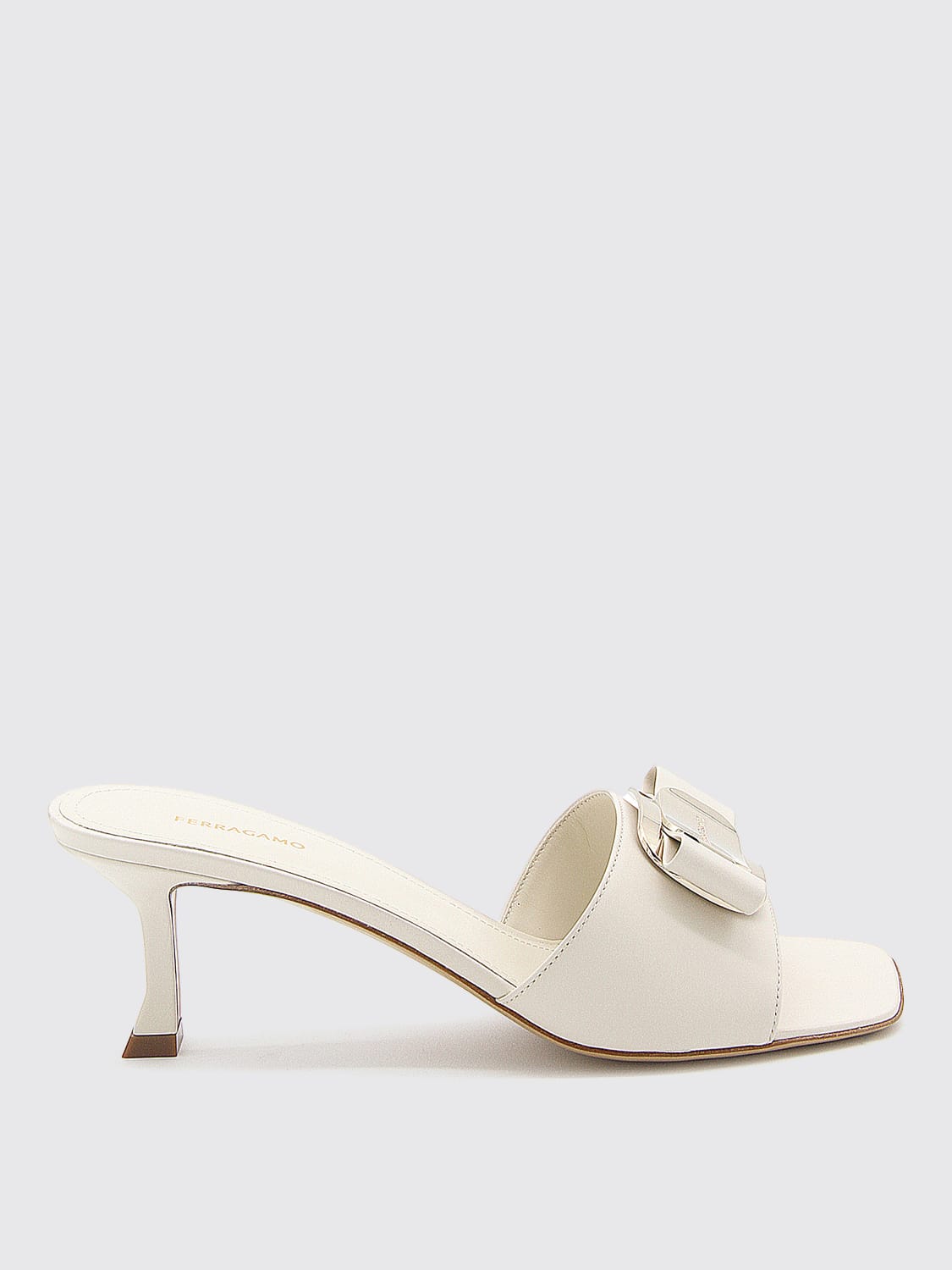 Ferragamo white retailer sandals