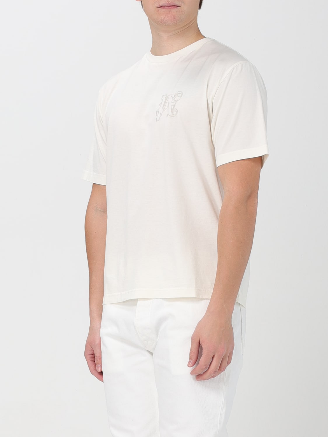 PALM ANGELS T-SHIRT: T-shirt basic Palm Angels, Beige - Img 4