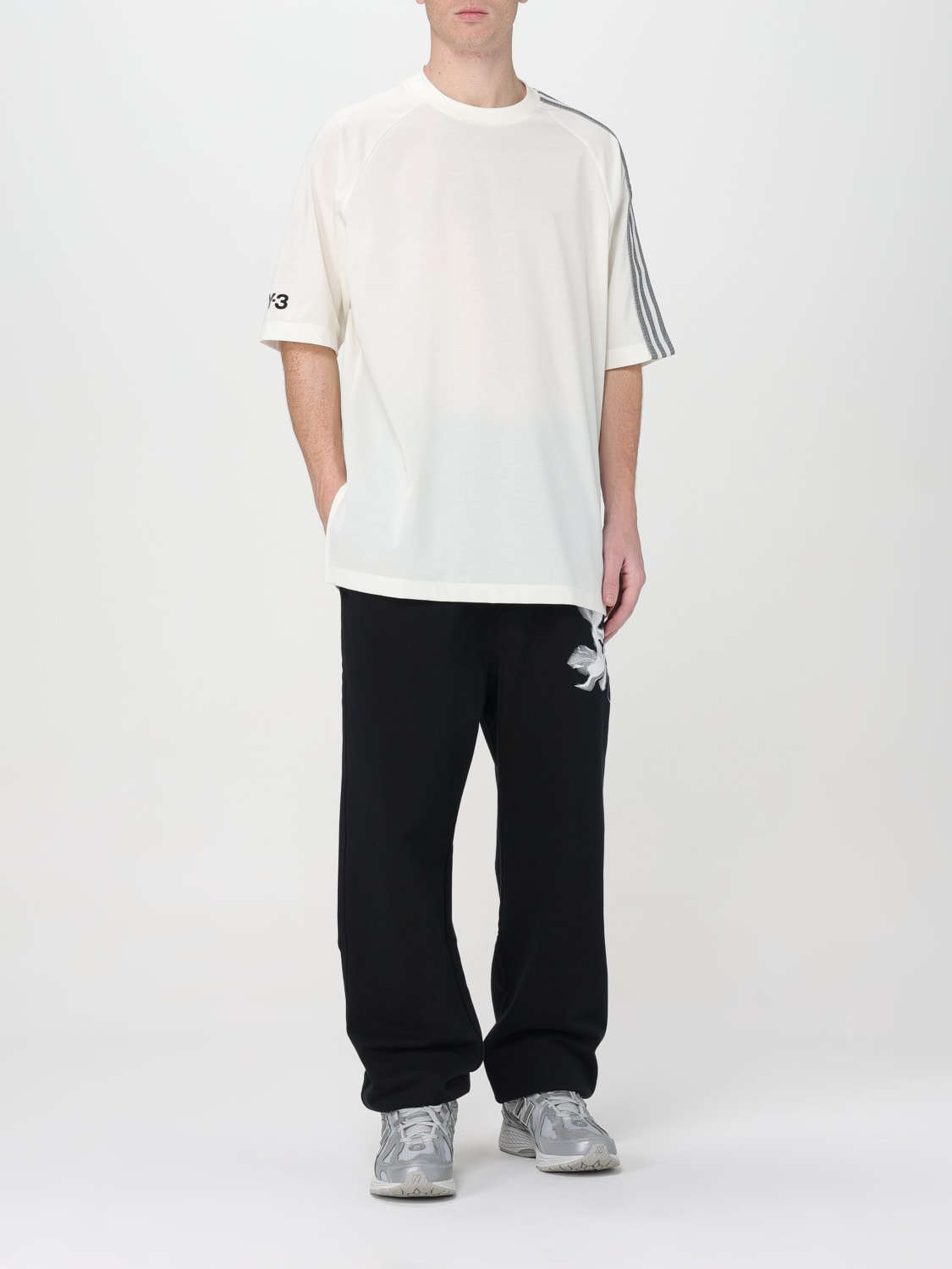 Y-3 T-SHIRT: T-shirt herren Y-3, Beige - Img 2