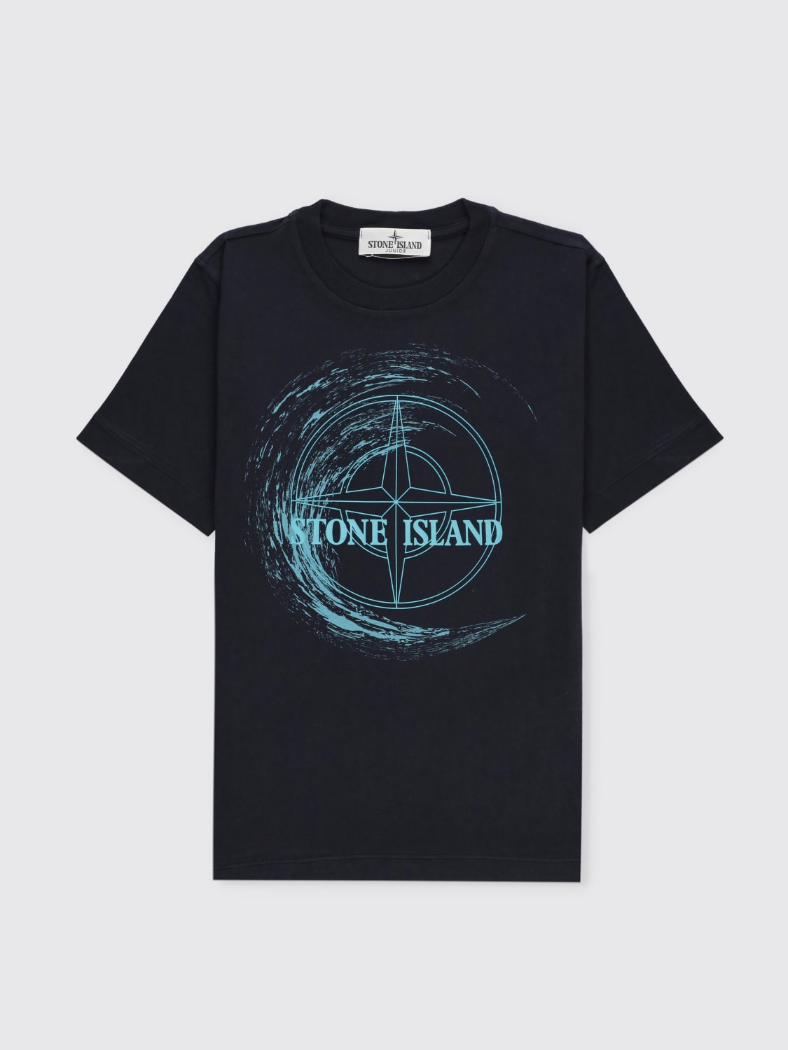 STONE ISLAND JUNIOR T shirt kids Blue 1 Stone Island Junior t shirt 21072 online at GIGLIO.COM