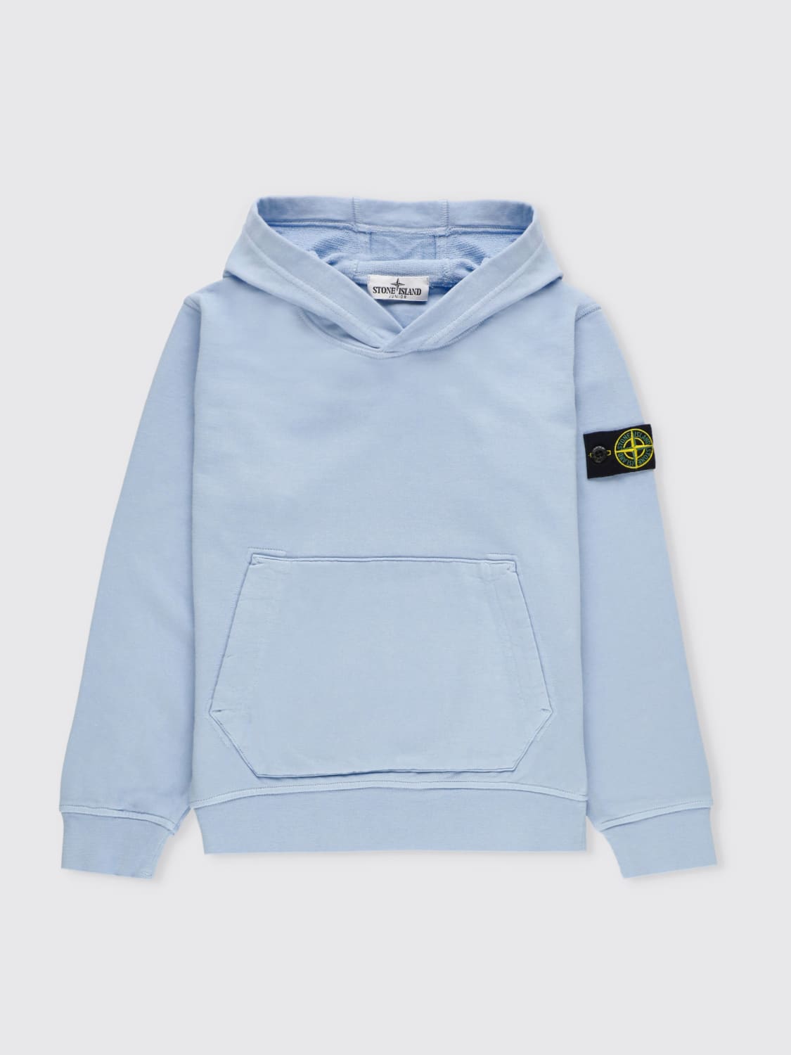 STONE ISLAND JUNIOR SWEATER: Sweater kids Stone Island Junior, Gnawed Blue - Img 1
