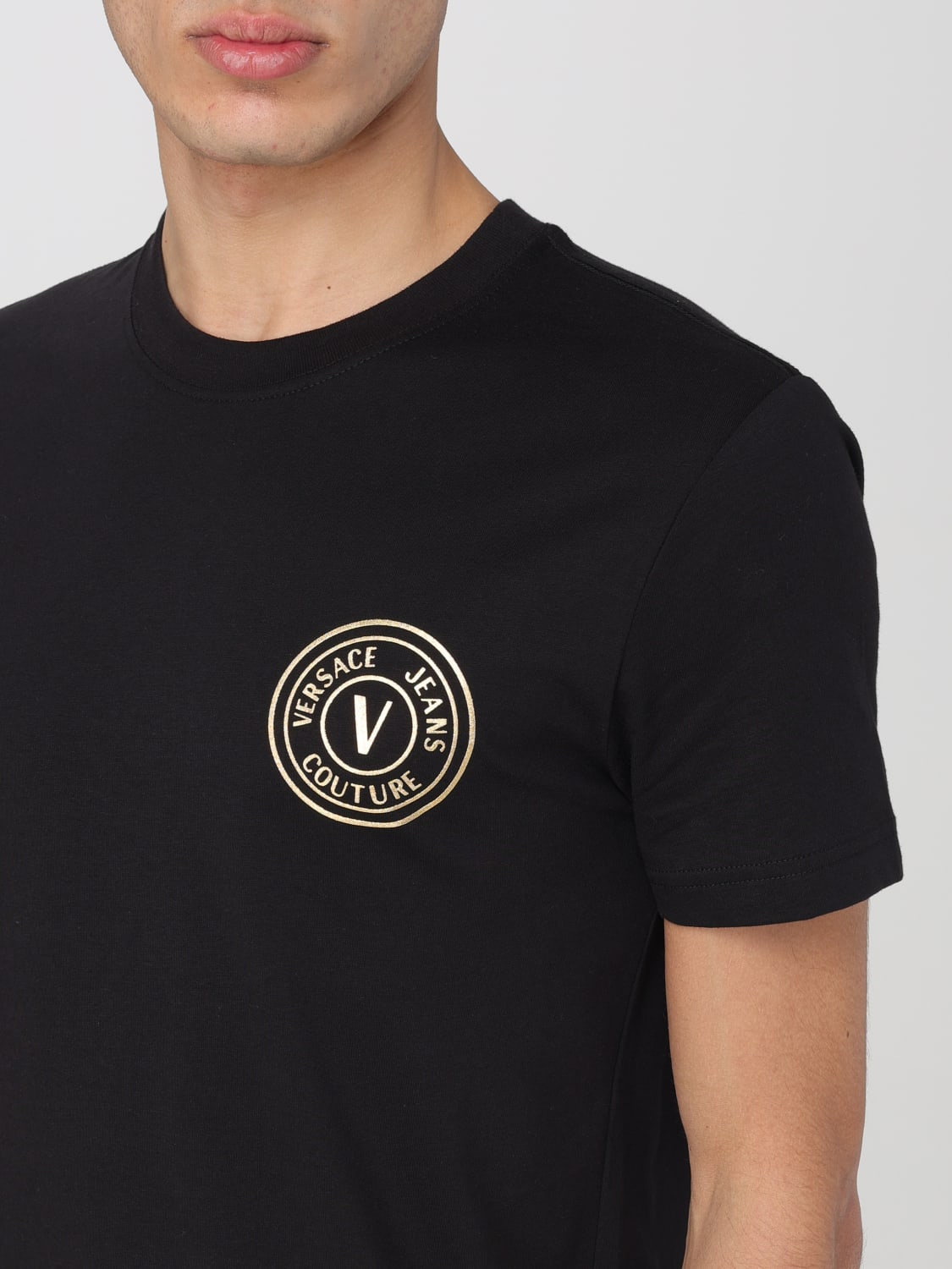 VERSACE JEANS COUTURE T-SHIRT: T-shirt men Versace Jeans Couture, Black - Img 4