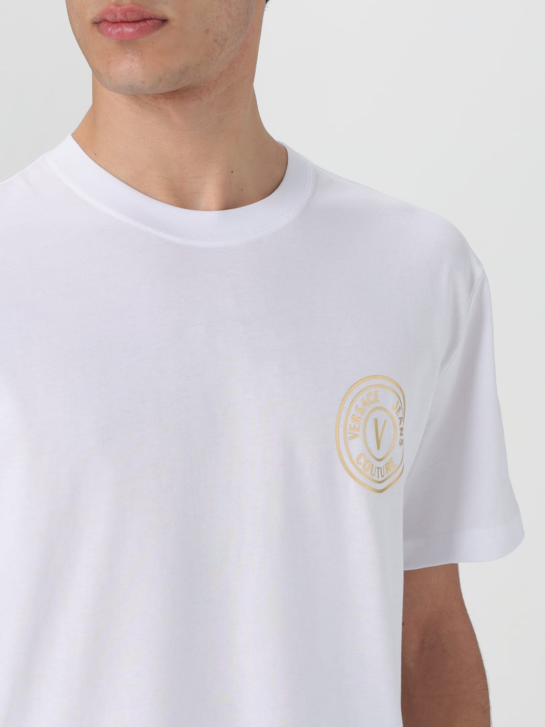 VERSACE JEANS COUTURE T-SHIRT: T-shirt men Versace Jeans Couture, White 2 - Img 4