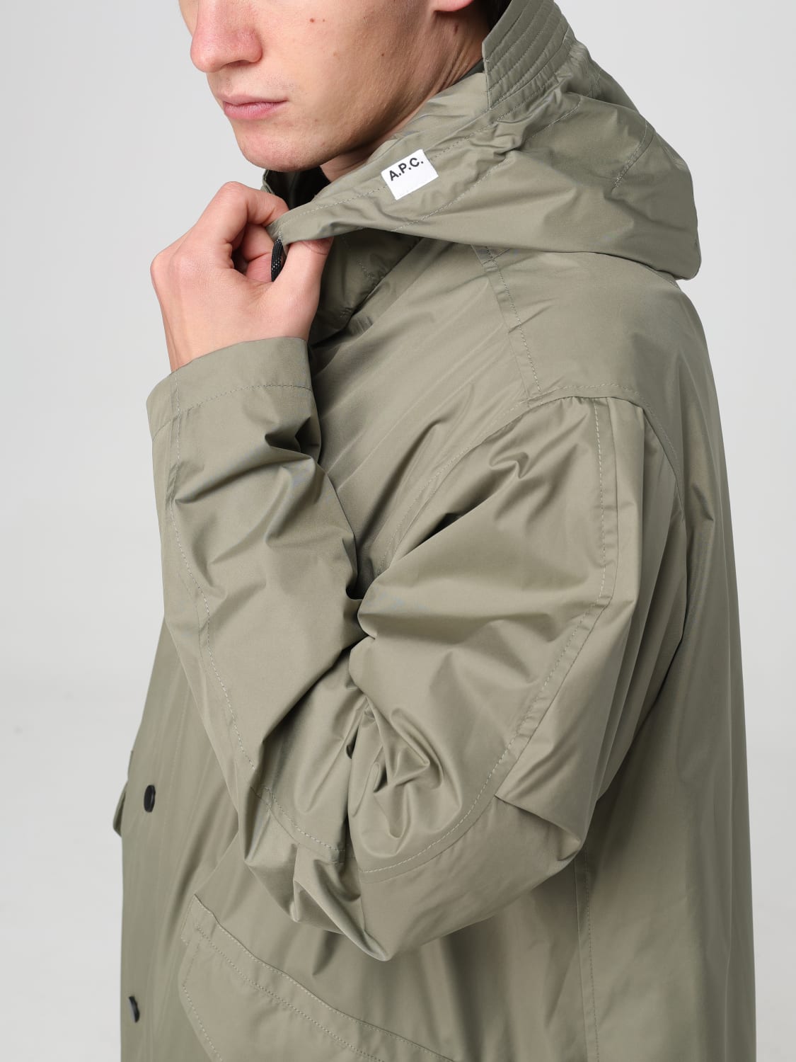 A.P.C.: Jacket men - Green | A.P.C. jacket PSAIIM30192 online at GIGLIO.COM