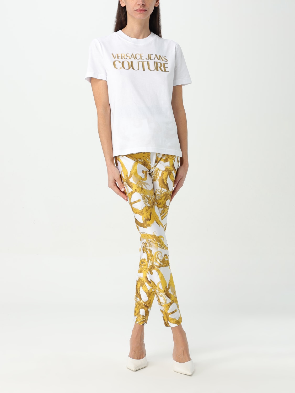 VERSACE JEANS COUTURE CAMISETA: Camiseta mujer Versace Jeans Couture, Blanco - Img 2