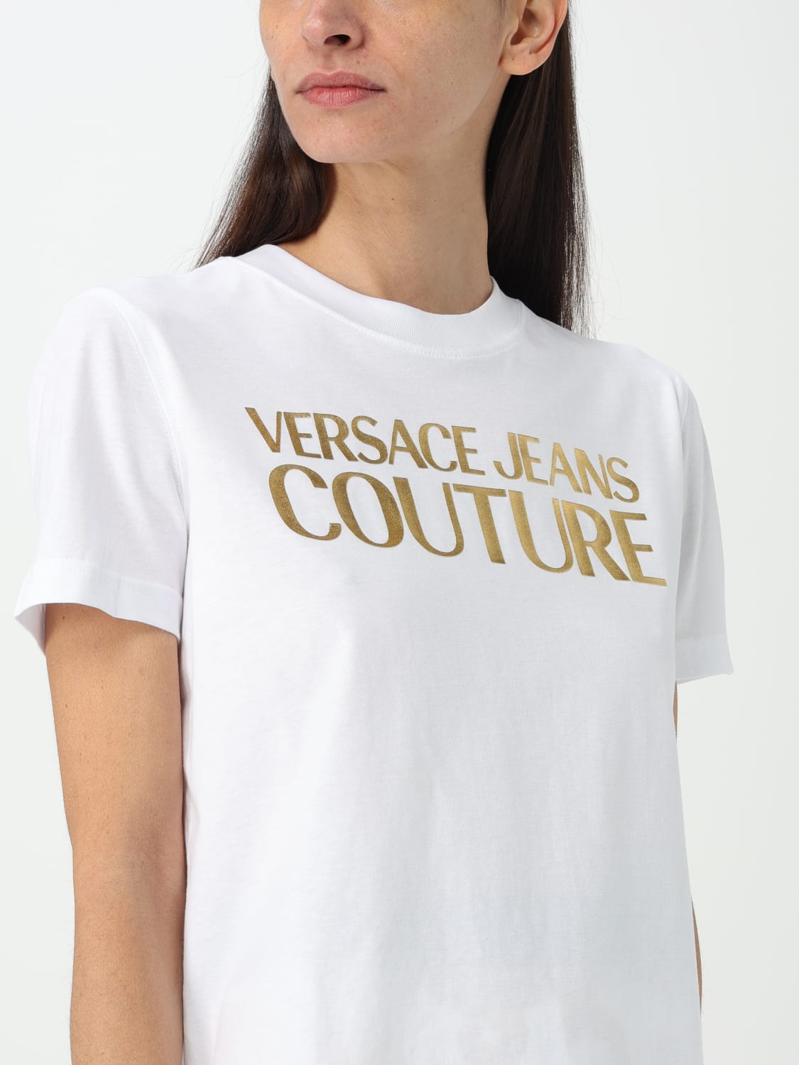 VERSACE JEANS COUTURE CAMISETA: Camiseta mujer Versace Jeans Couture, Blanco - Img 4