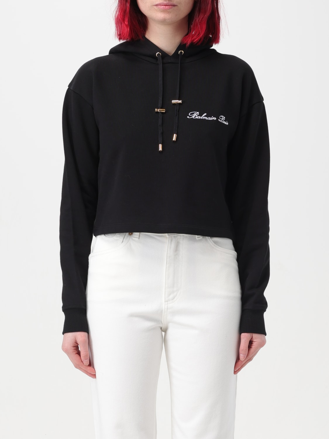 BALMAIN SWEATSHIRT: Sweatshirt woman Balmain, Black - Img 1