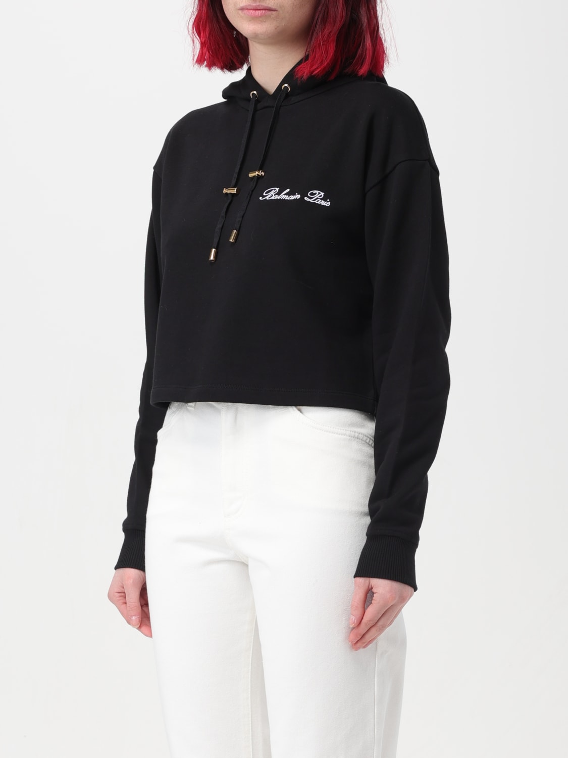 BALMAIN SWEATSHIRT: Sweatshirt woman Balmain, Black - Img 3