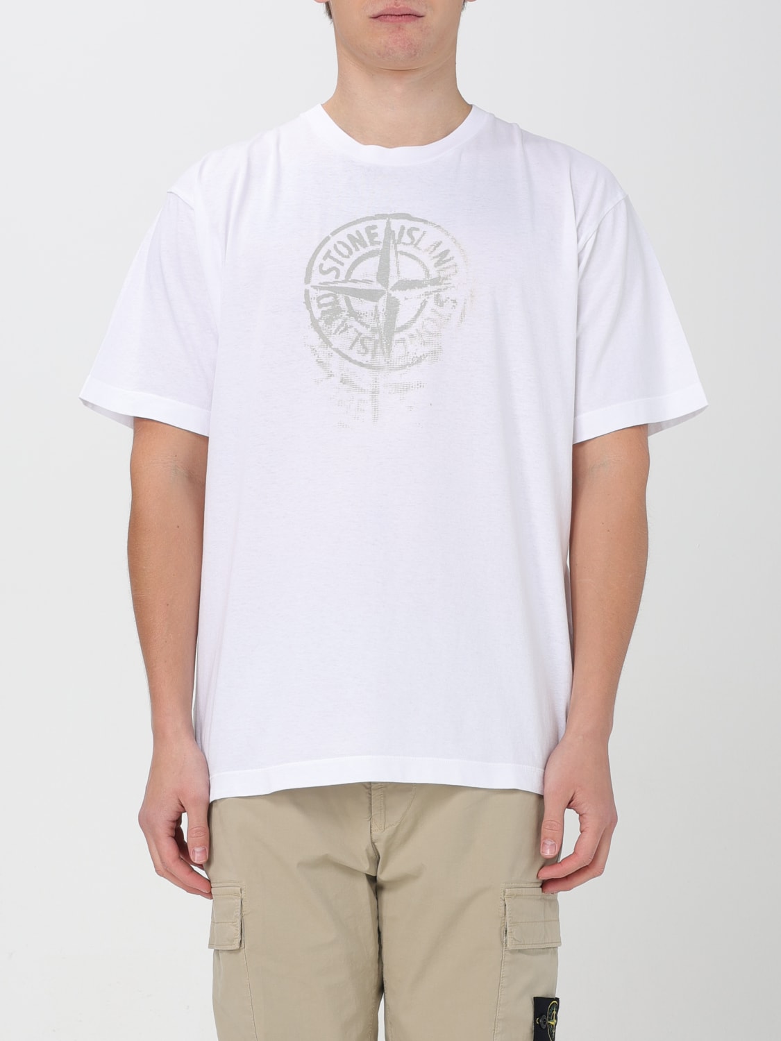 STONE ISLAND T-SHIRT: T-shirt men Stone Island, White - Img 1