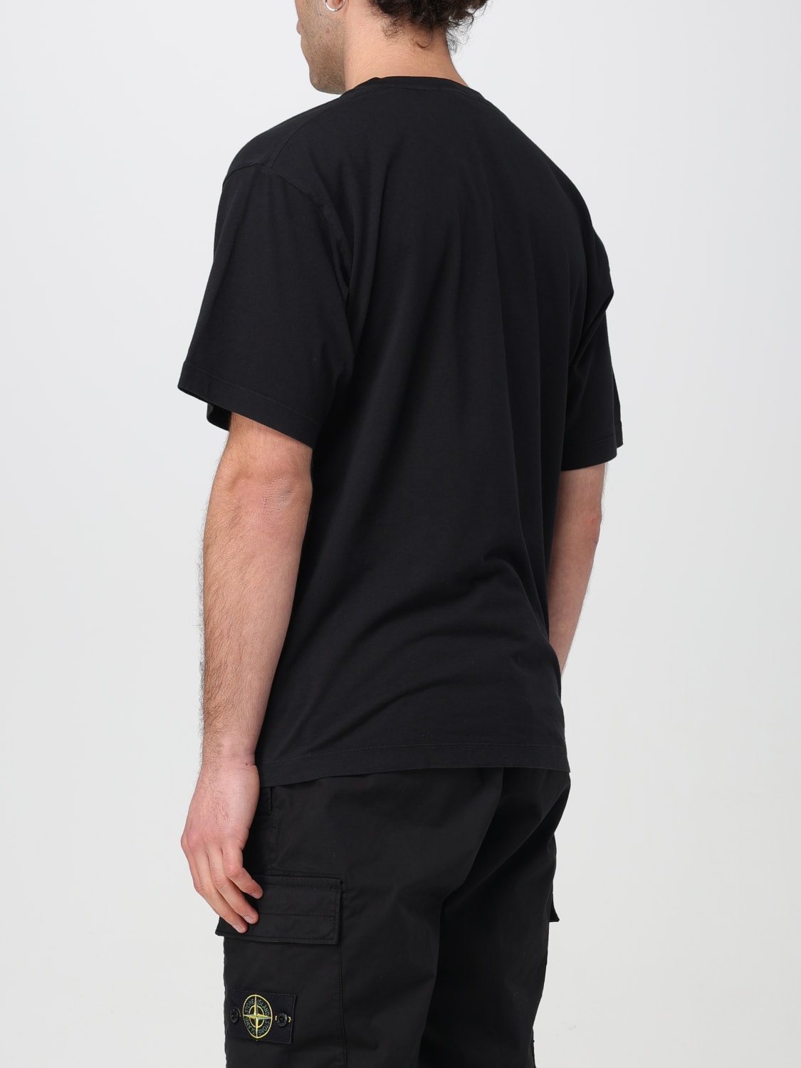 Tシャツ・カットソー STONE  Men T-shirt Black 2100034S0115 V0029 Stone Island Logo T-Shirt in Black for Men | Lyst
