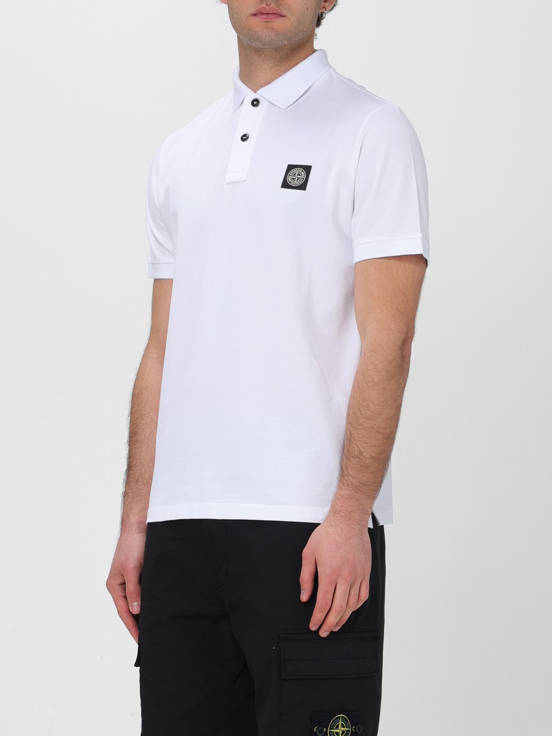 STONE ISLAND POLO: Polo homme Stone Island, Blanc - Img 4