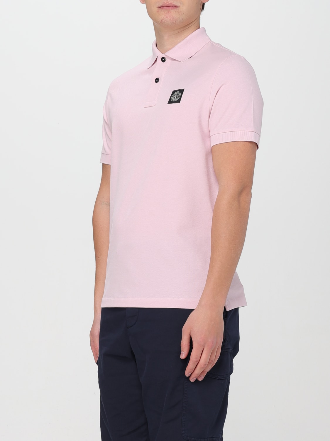 STONE ISLAND：ポロシャツ メンズ - ピンク | GIGLIO.COM