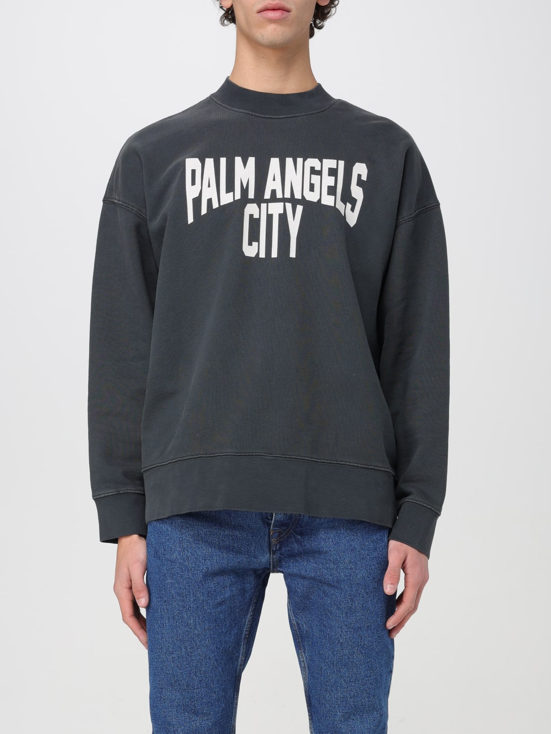 Giglio Felpa Palm Angels in jersey con logo