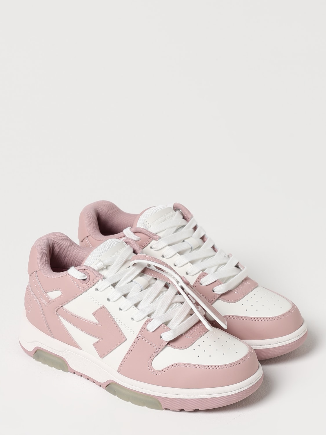OFF-WHITE SNEAKERS: Sneakers Out Of Office Off-White in pelle , Rosa - Img 2
