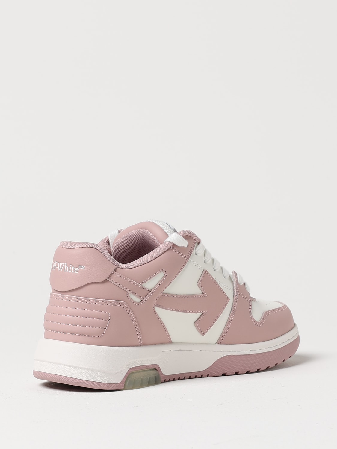 OFF-WHITE SNEAKERS: Sneakers Out Of Office Off-White in pelle , Rosa - Img 3