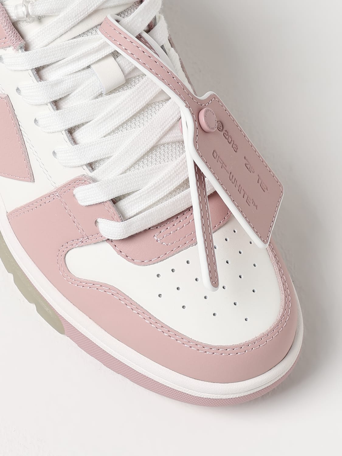 OFF-WHITE SNEAKERS: Sneakers Out Of Office Off-White in pelle , Rosa - Img 4