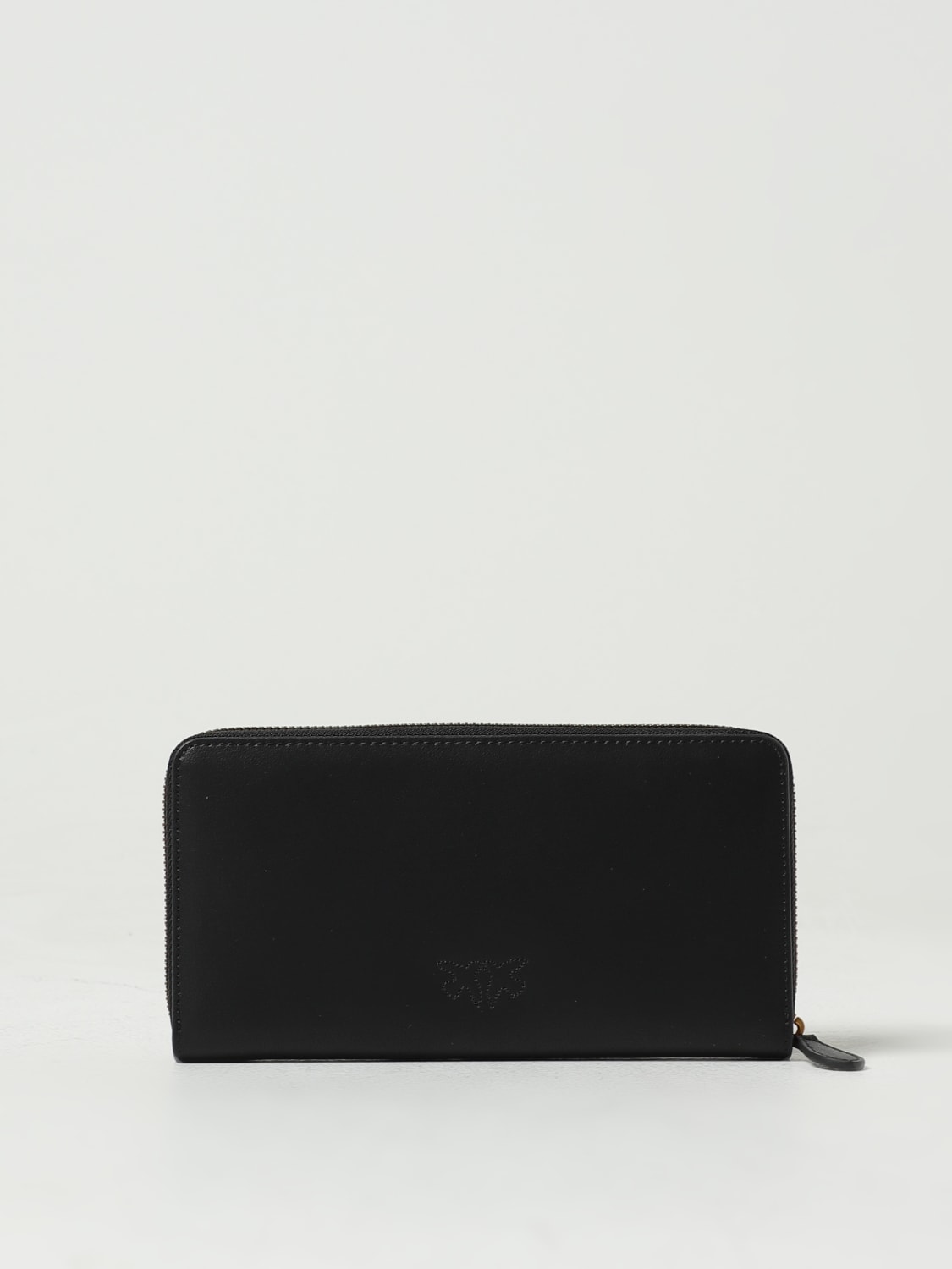 PINKO PORTAFOGLIO: Portafoglio Pinko in nappa matelassé, Nero - Img 3