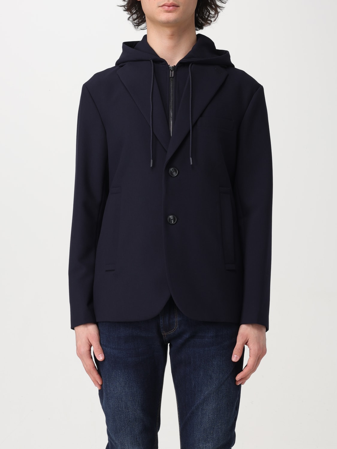 Emporio Armani Outlet Blazer men Navy Emporio Armani blazer 6R1G731NTFZ online at GIGLIO.COM