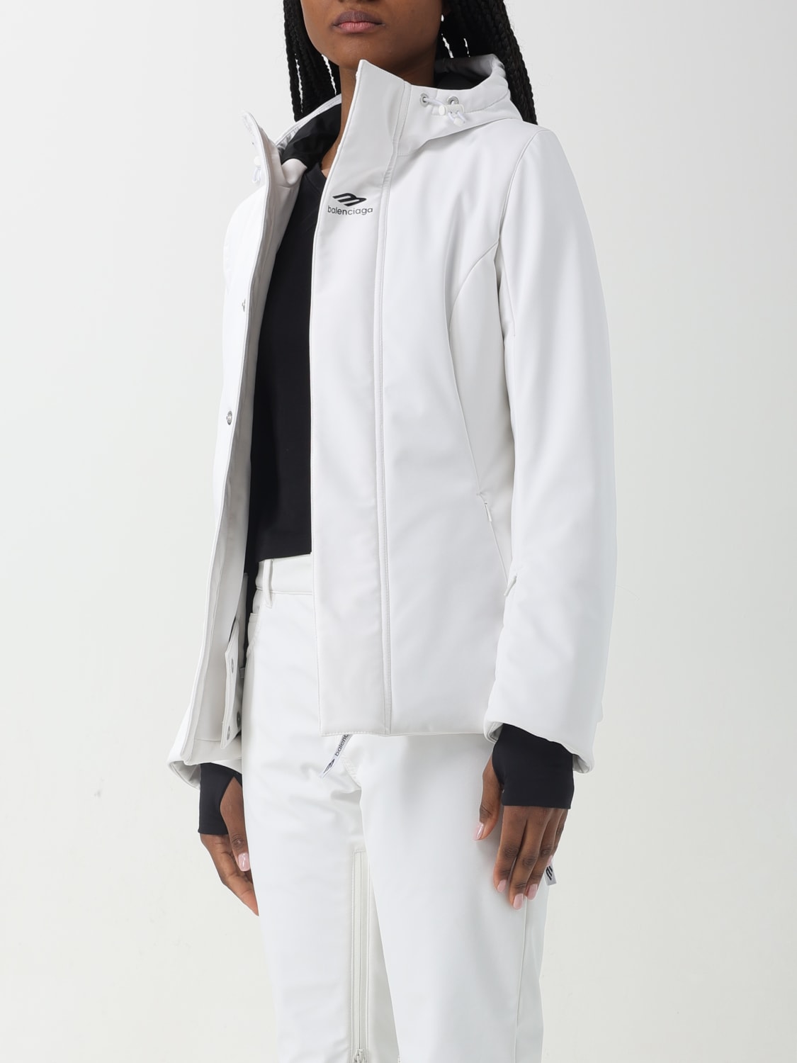 ジャケット BALENCIAGA Women Jackets 773998TPQ37 1000 BLACK BALENCIAGA: Coat woman - Black | Balenciaga jacket