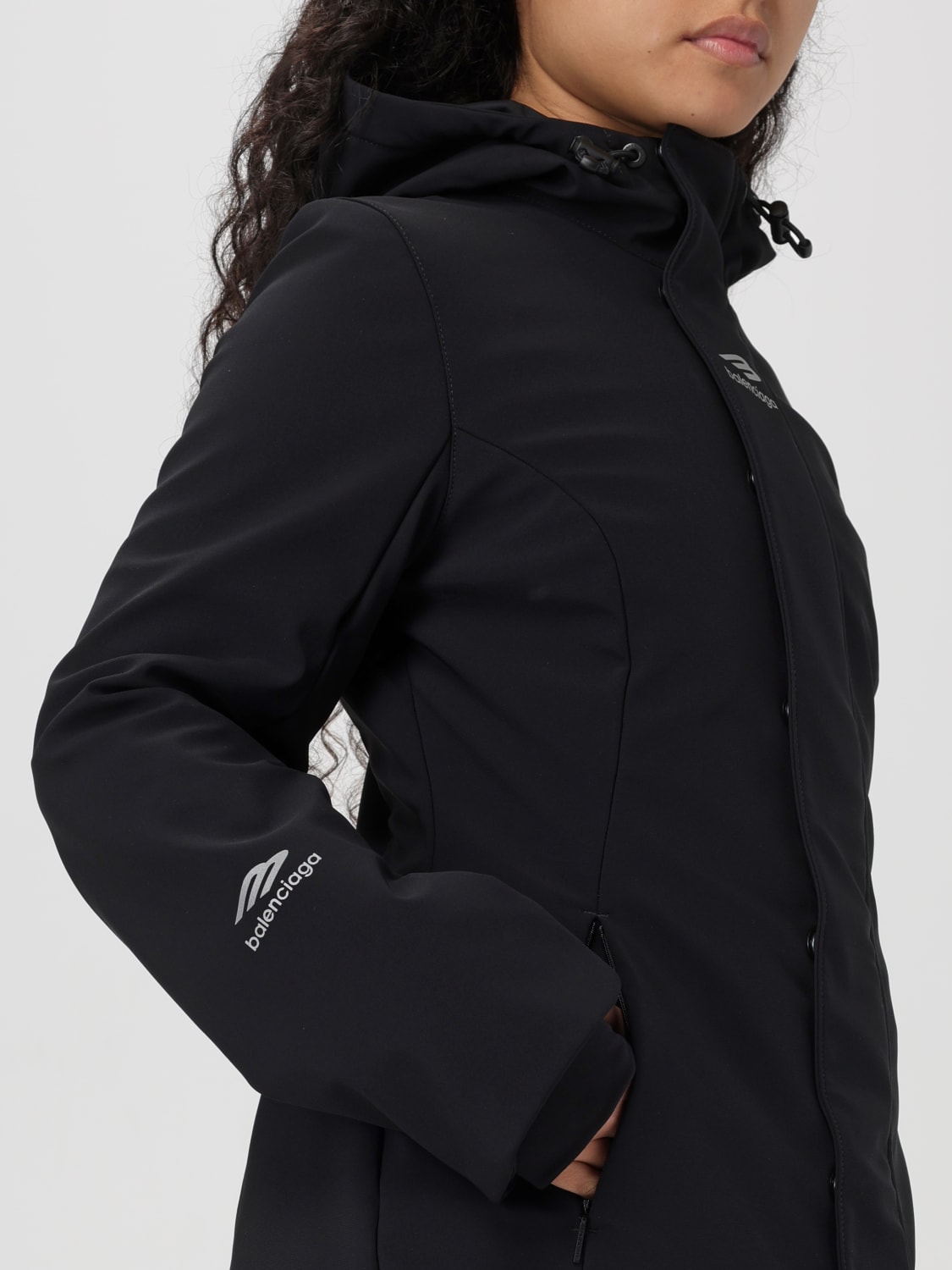 ジャケット BALENCIAGA Women Jackets 773998TPQ37 1000 BLACK BALENCIAGA: Coat woman - Black | Balenciaga jacket