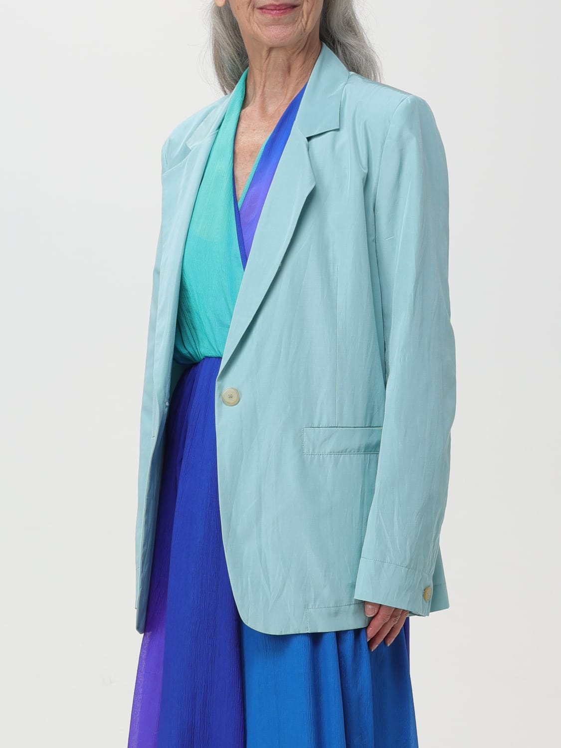Americana azul claro mujer new arrivals