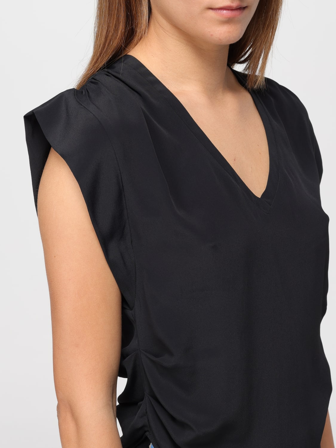 PINKO TOP: Top Pinko in misto seta, Nero - Img 3