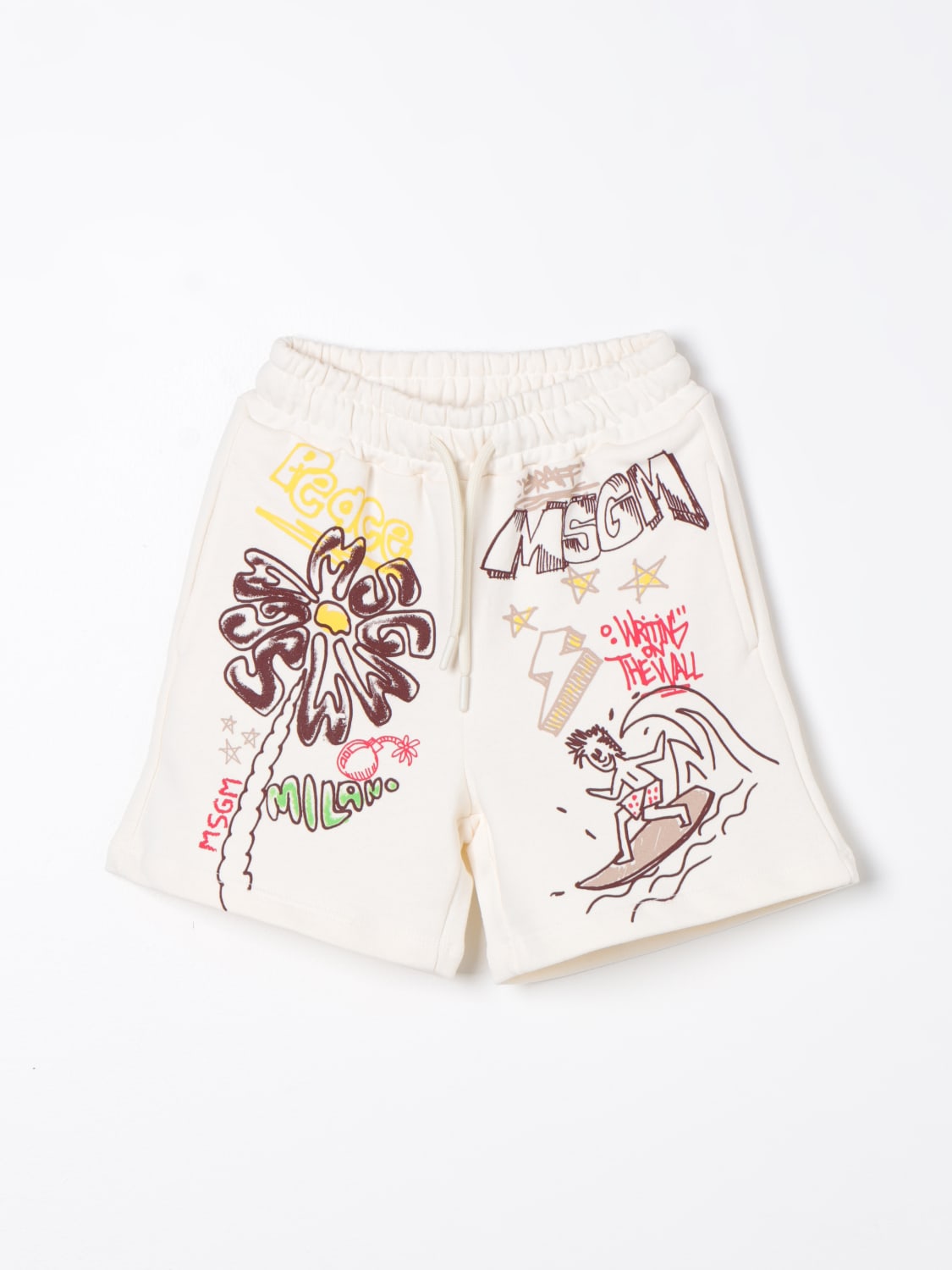 MSGM KIDS ШОРТЫ: Брюки Детское MSGM Kids, Бежевый - Img 1