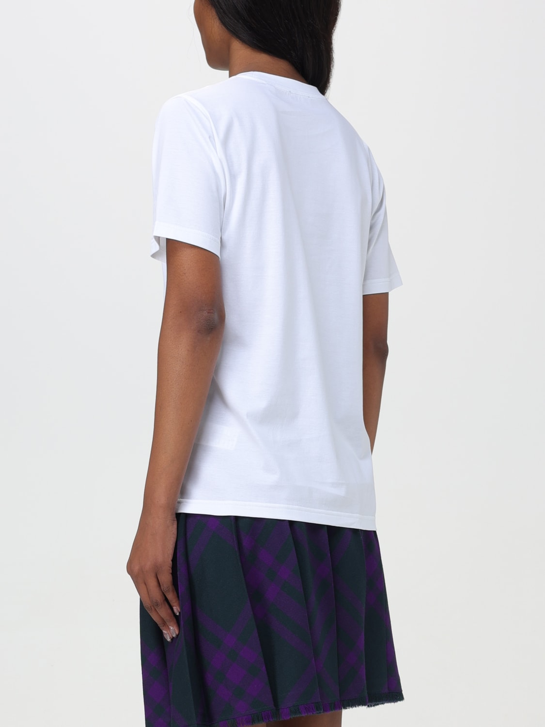 Tシャツ・カットソー BURBERRY Women Tops 8080325 White Burberry Logo Tee - White - Women | 8080325 | thebs.com